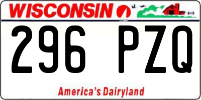 WI license plate 296PZQ