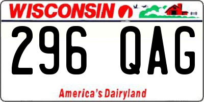 WI license plate 296QAG