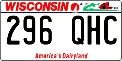 WI license plate 296QHC