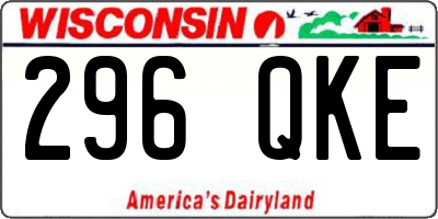 WI license plate 296QKE