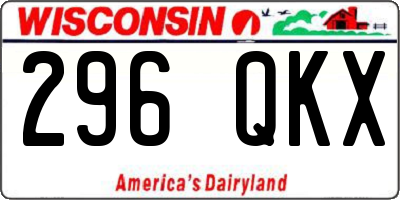 WI license plate 296QKX