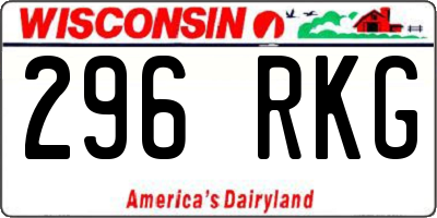 WI license plate 296RKG