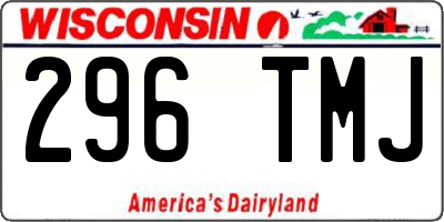 WI license plate 296TMJ