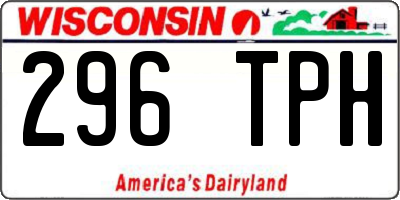 WI license plate 296TPH