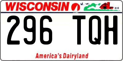 WI license plate 296TQH