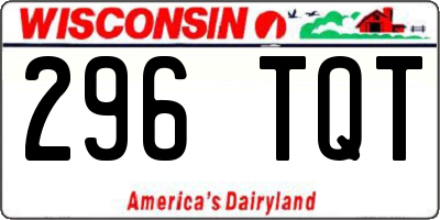 WI license plate 296TQT