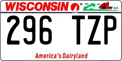 WI license plate 296TZP