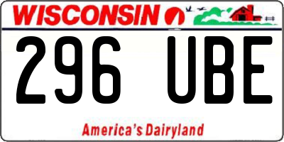 WI license plate 296UBE