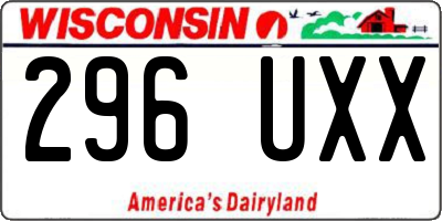 WI license plate 296UXX