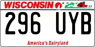 WI license plate 296UYB