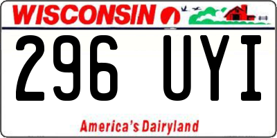 WI license plate 296UYI
