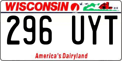 WI license plate 296UYT