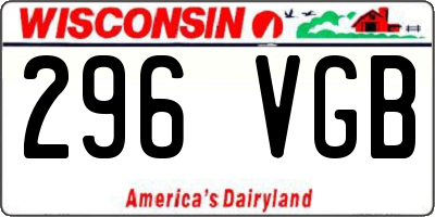 WI license plate 296VGB