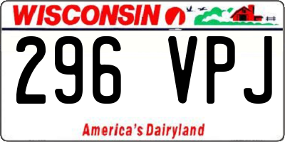 WI license plate 296VPJ