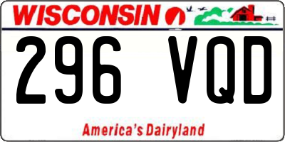 WI license plate 296VQD