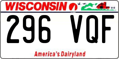 WI license plate 296VQF