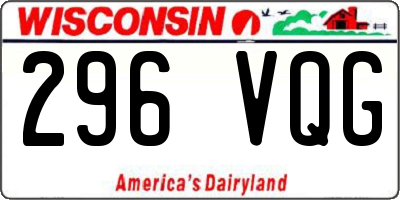 WI license plate 296VQG