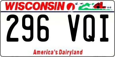 WI license plate 296VQI