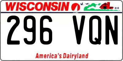 WI license plate 296VQN
