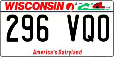 WI license plate 296VQO