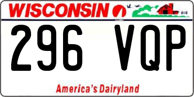 WI license plate 296VQP