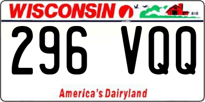WI license plate 296VQQ