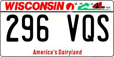 WI license plate 296VQS