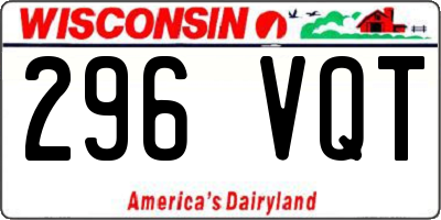 WI license plate 296VQT
