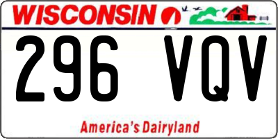 WI license plate 296VQV