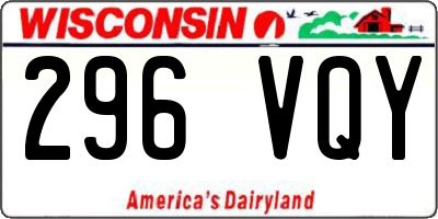 WI license plate 296VQY