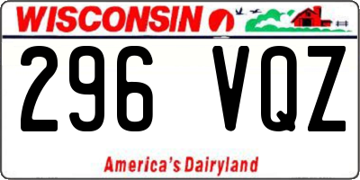 WI license plate 296VQZ