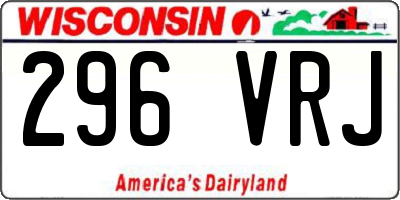 WI license plate 296VRJ