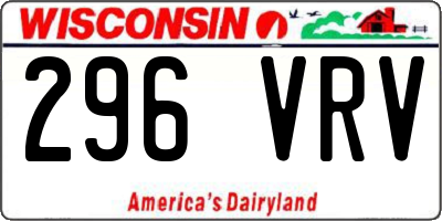 WI license plate 296VRV