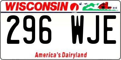 WI license plate 296WJE