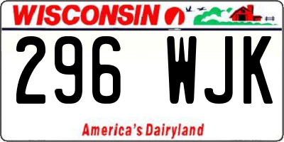 WI license plate 296WJK