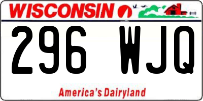 WI license plate 296WJQ