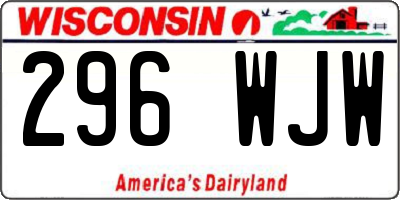 WI license plate 296WJW