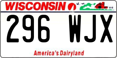 WI license plate 296WJX