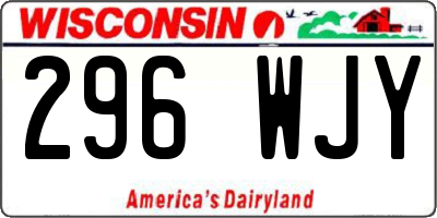 WI license plate 296WJY