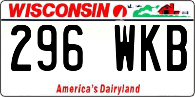 WI license plate 296WKB