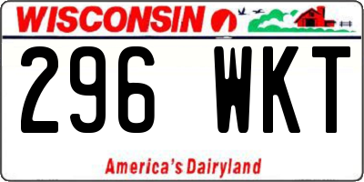 WI license plate 296WKT
