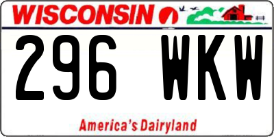 WI license plate 296WKW
