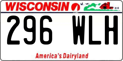 WI license plate 296WLH