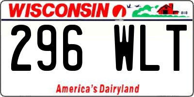 WI license plate 296WLT