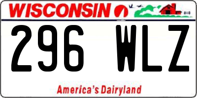 WI license plate 296WLZ
