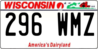 WI license plate 296WMZ
