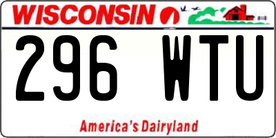 WI license plate 296WTU