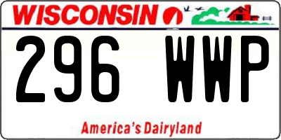 WI license plate 296WWP