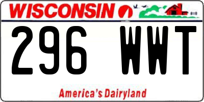 WI license plate 296WWT