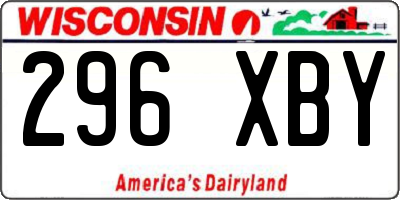 WI license plate 296XBY